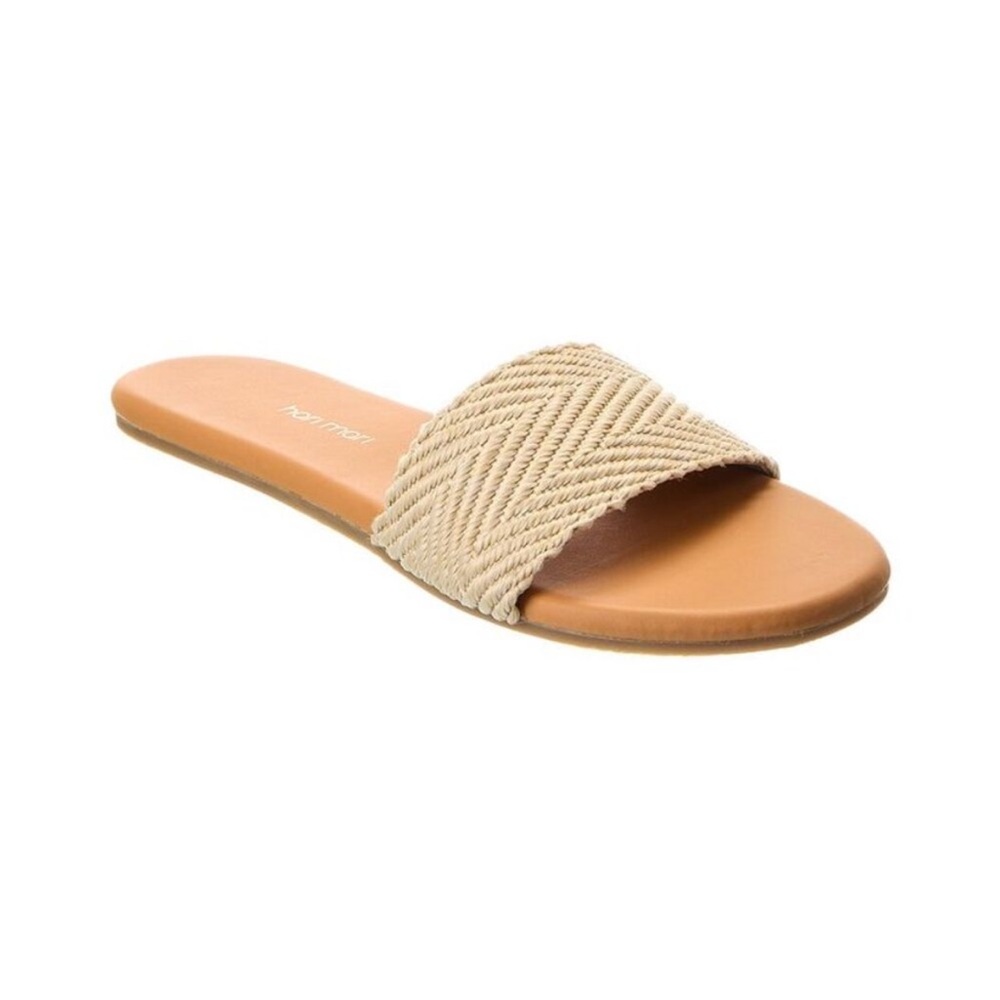 New Beige Hari Mari Woven Slide Sandals